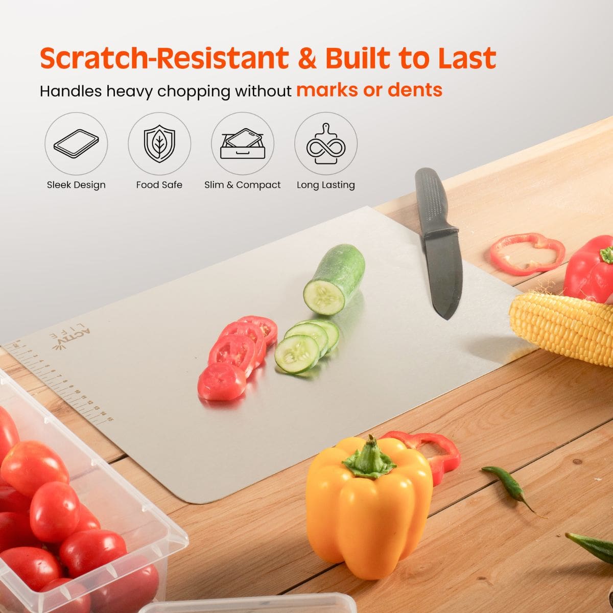 YatiShop™ Stainless Steel Chopping Board
