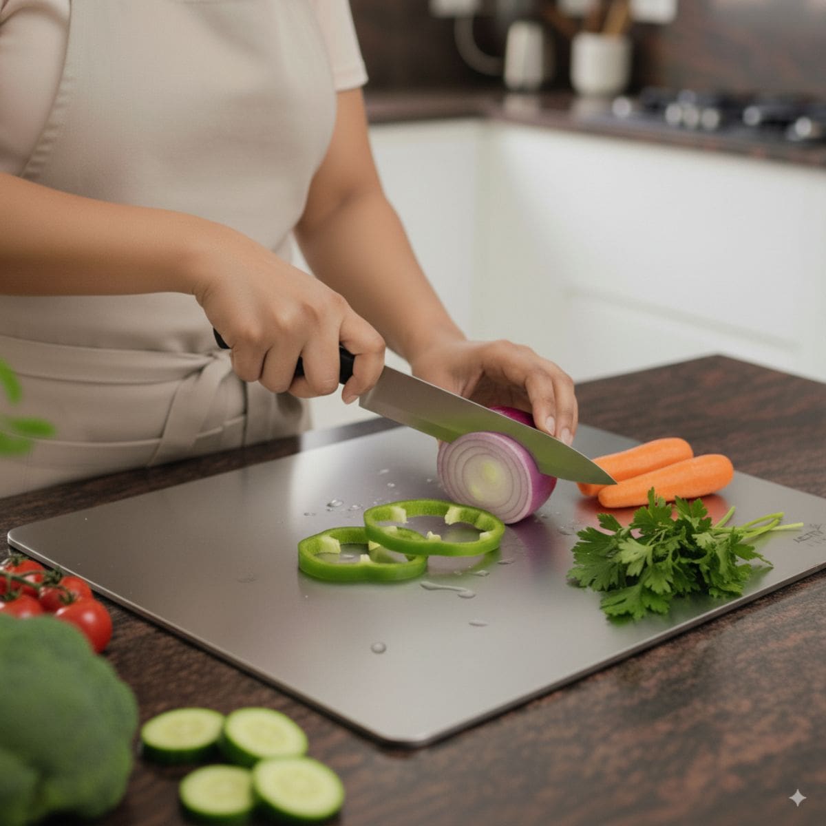 YatiShop™ Stainless Steel Chopping Board